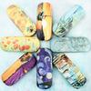 Glasses Case Box Women Hard Leather Reading Glasses Case Men Retro Unisex Floral Print Eyewear Protector