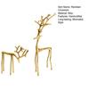 Minimalist Reindeer Statue Artistic Alloy Deer Sculpture Modern Abstract Golden Reindeer Ornament for Christmas Tabletop Mantel Living Room