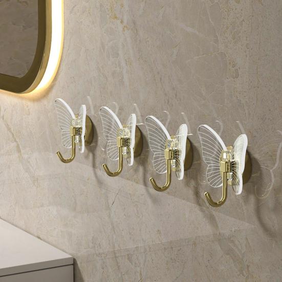 Wall Storage Hook Strong Adhesive Removeable No Mark Left Damage-free Punch-free Anti-slip Moisture-proof Waterproof Organization Hook