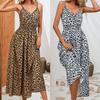 Summer Sling Dress Women's Clothing Fashion Leopard Print