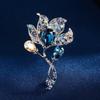 Light Luxury Rhinestone Calla Lily Brooch - Retro Fashion Jewelry Pin for Women