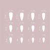 24Pcs Leopard Print Press On Nail Long False Nail French Tip Glossy Artificial Nail Full Cover Stick on Nail