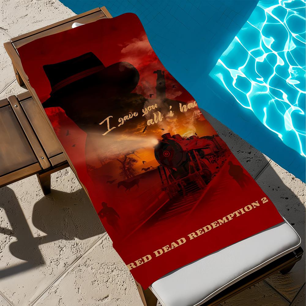 Game R-Red Dead Towel Large Quick-Drying R-Redemptions Microfiber soft Beach Towel for Travel Fitness Sauna Bathing Camping