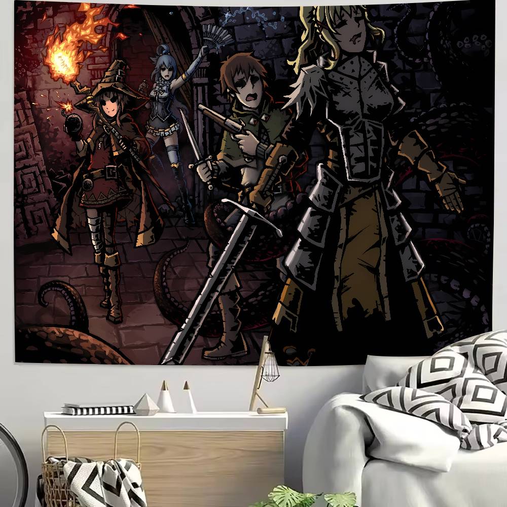 Большой Крутой Darkest Dungeon Видеоигры Популярный Декор Комнаты Настенный Гобелен Искусство Комната Домашний Декор Настенное Искусство Декор