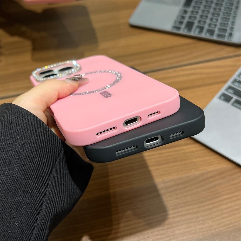 Магнитный чехол для телефона для iPhone 11 12 14 16 Pro 16 15 14 13 12 Pro Max 13 14 15 16 Высококачественный сверкающий противоударный чехол
