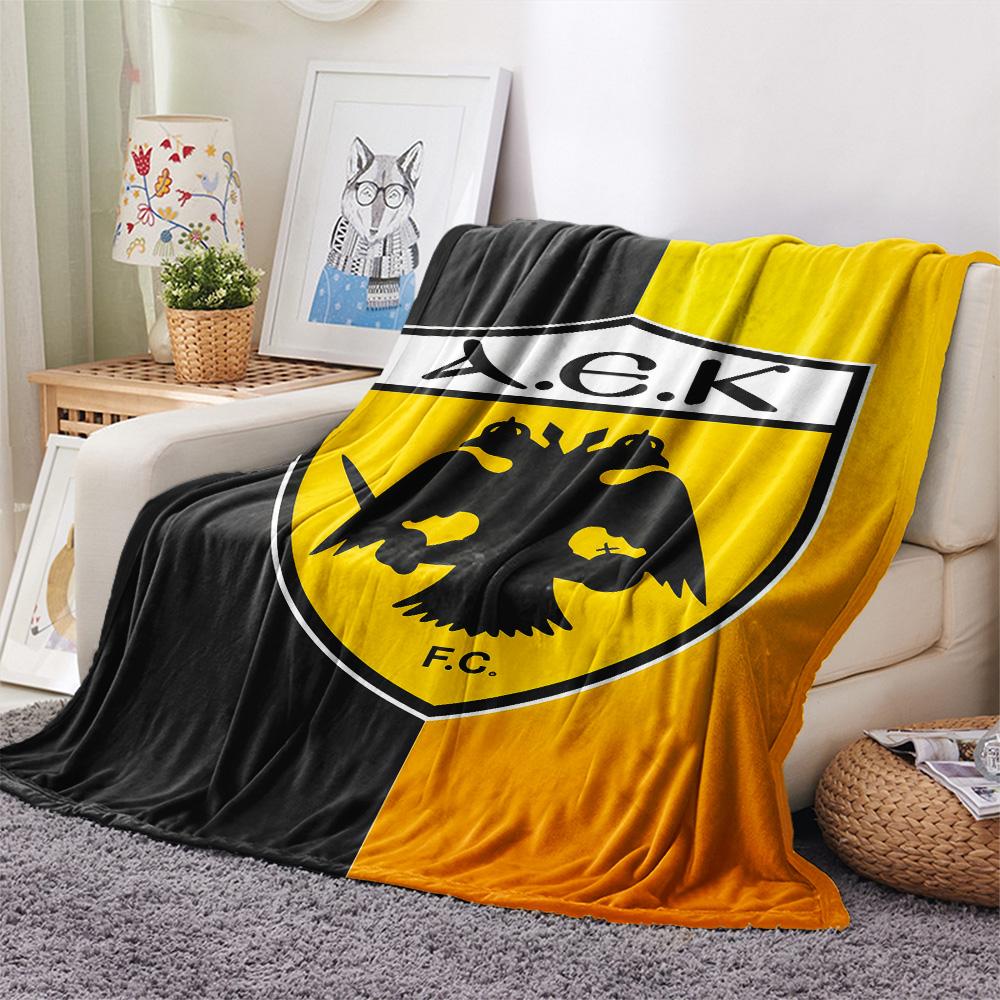 AEK Athens F.C  FlAannel Blanket, High quality Comfortable for All Seasons, Home Decor, Warmth and Comfort