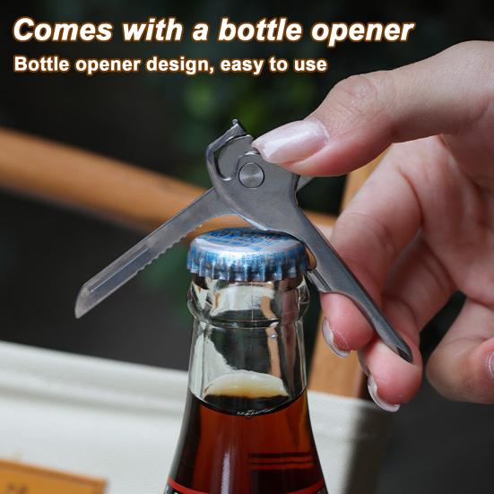 Многофункциональный складной нож для ключей, 6 в 1, многофункциональный инструмент из нержавеющей стали, открывалка для бутылок, отвертка, карманные инструменты для выживания в чрезвычайных ситуациях