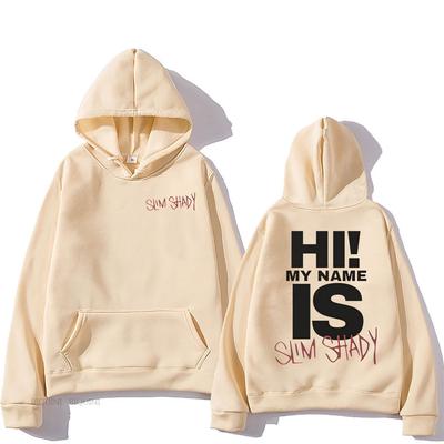 Толстовки Eminem Slim Shady Sudaderas Con Capucha с длинным рукавом для мужчин и женщин, флисовые свитера унисекс с капюшоном Sudaderas