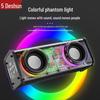 DESHUN Transparent RGB Bluetooth Speaker with Super Bass