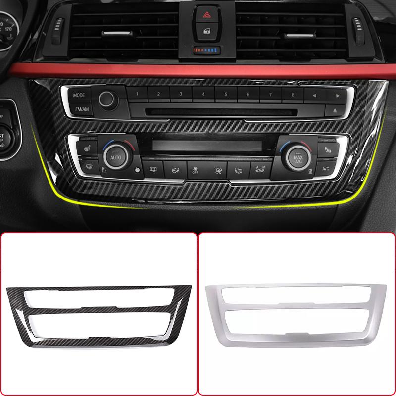 Для BMW 3 4 серии 3GT F30 F32 F34 2013-2018 углеродное волокно салона автомобиля центр управления CD панель рамка крышка наклейка отделка