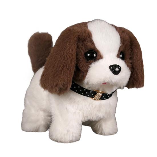 Детская электрическая плюшевая игрушка-собака, ходящая, лающая, виляющая хвостом, интерактивная игрушка-щенок, плюшевая игрушка, образовательная игрушка-симулятор животного для малышей, мальчиков и девочек