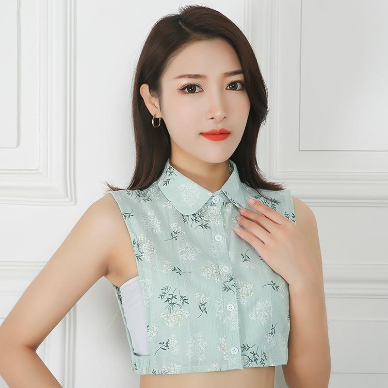 Cotton Floral Fake Collar for Woman Detachable Collars Removable Neckwear False Collar Shirt Tie Half Shirt Decor Nep Kraagie