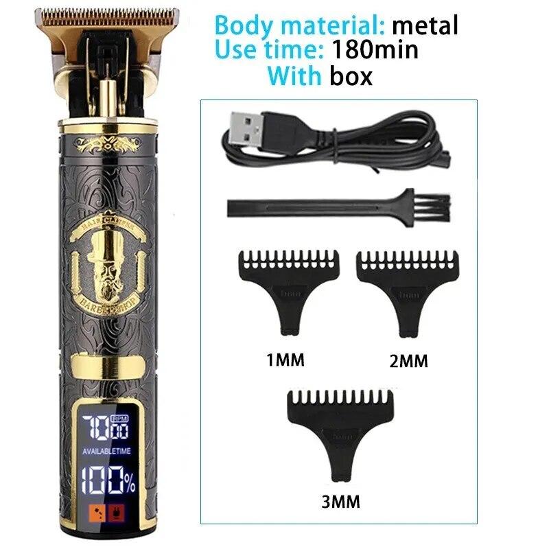 Электрическая машинка для стрижки волос Профессиональная беспроводная машинка для стрижки волос с USB Профессиональный триммер для бороды Набор для стрижки волос Машина для стрижки волос