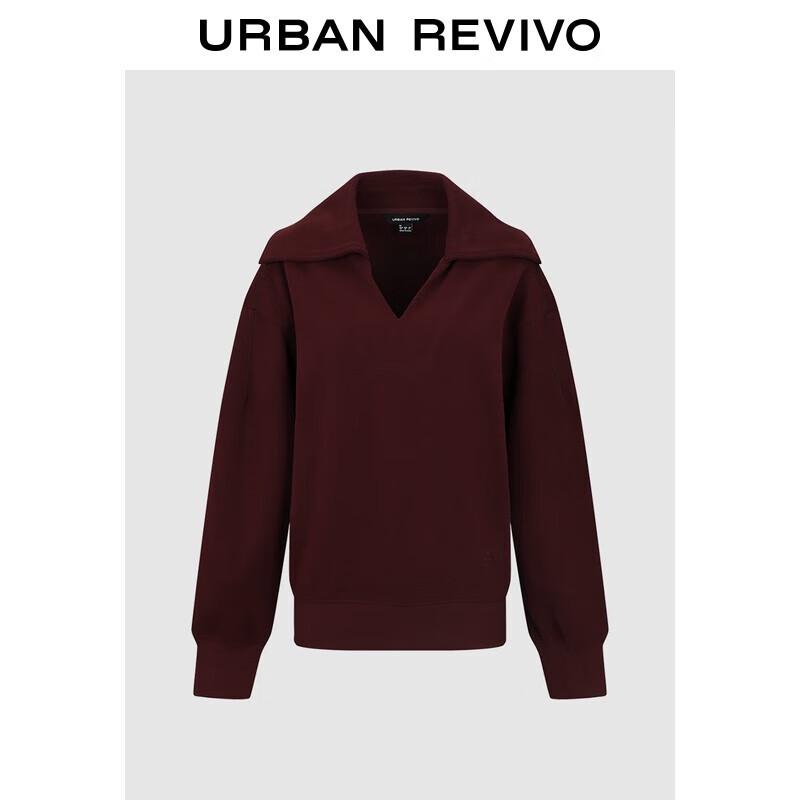 UR 2025 Women's Lapel Cotton Loose Sweatshirt