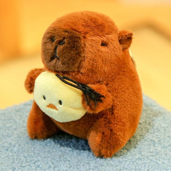 Мягкая игрушка-брелок в виде капибары, подвеска в виде дикой природы, надежное крепление, декоративная сумка, милый брелок в виде животного