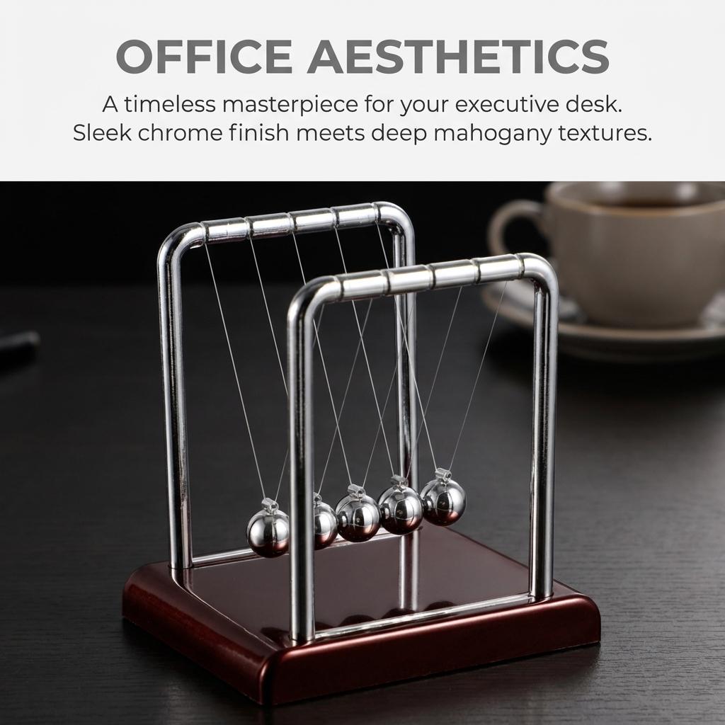 Physics Science Toy Newton Cradle Pendulum Ball Physics Teaching Tool Office Home Desktop Ornament Stress Relief Holiday Gift