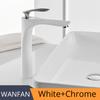 Basin Faucets White Color Basin Mixer Tap Bathroom Faucet Hot and Cold Chrome Finish Brass Toilet Sink Water Crane Gold 228