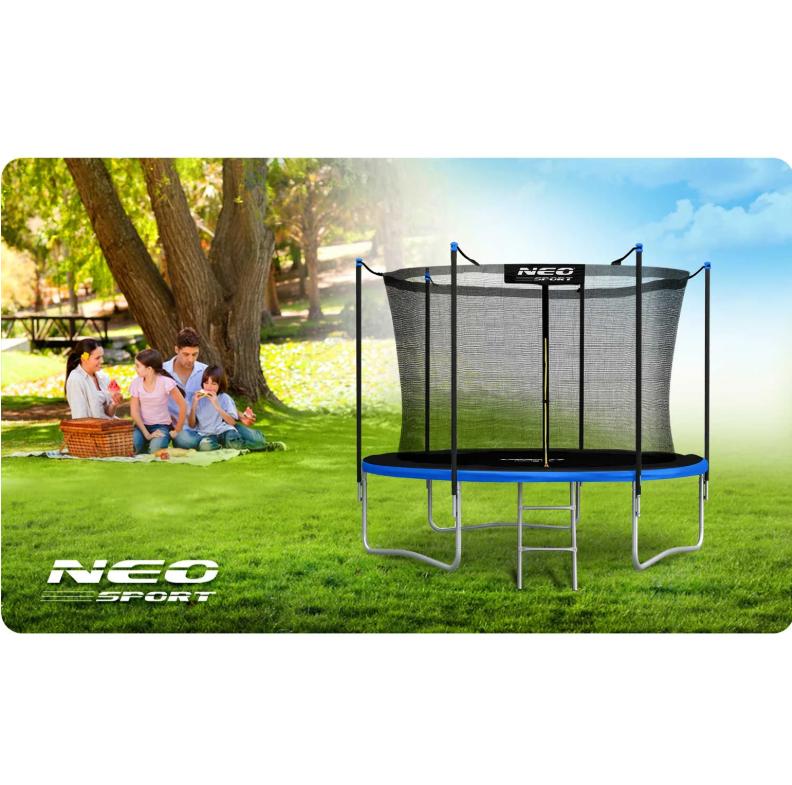 Garden Trampoline 6Ft/183Cm With Inner Net And Ladder Neo-Sport