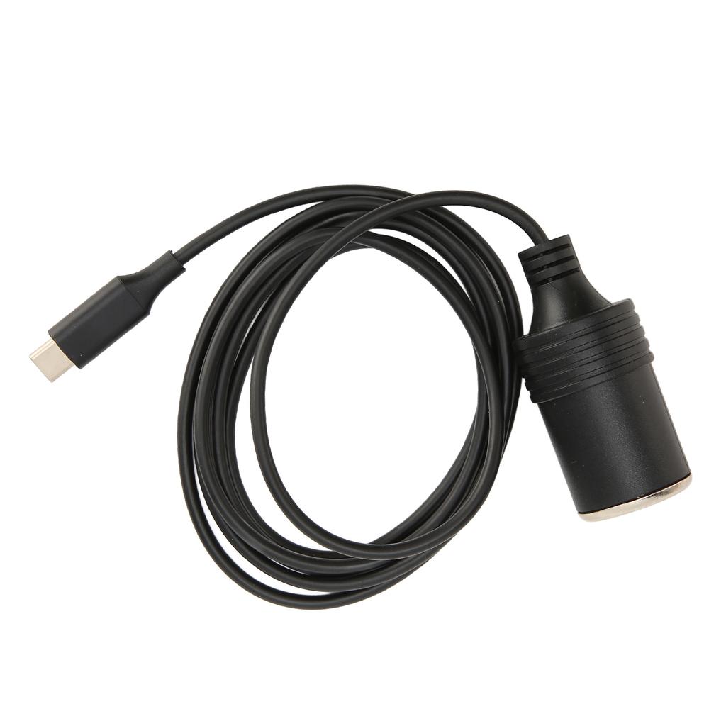 Type C To Cigarette Lighter Adapter 4.9ft Long 15V3A 45W Stable Output USB C To Lighter Cable for Car Vehicle