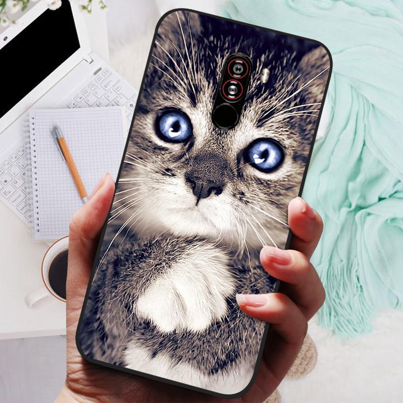 Для xiaomi mi pocophone f1 Чехлы Кот Расписной Мягкий ТПУ Силиконовый Чехол для Телефона Для xiaomi poco F1 Чехол PocofoneF1 Чехол Coque Etui