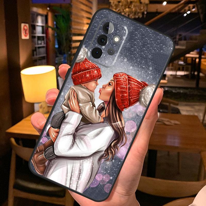 Чехол 'Супер Мама' для Девочки Мальчика Сына Дочери для Samsung Galaxy A54 A34 A14 A52 A32 A12 A13 A33 A53 A15 A16 A36 A56 A26 A06 A35 A55