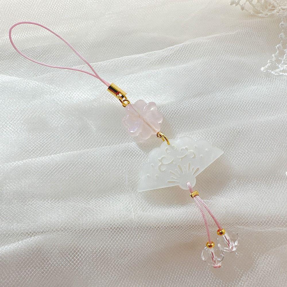 Fan Phone Pendant Four Leaf Clover Mobile Phone Strap Keyring Mobile Phone Chain Phone Decoration