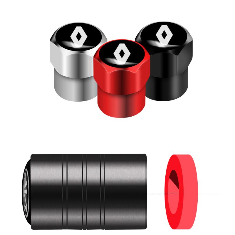 2026 Hot For Renault Hub Caps For Renault Megane 2 3 4 Twingo Clio Talisman Captur Traf 4Pcs/8Pcs Alloy Car Tire Valve Stem Air 