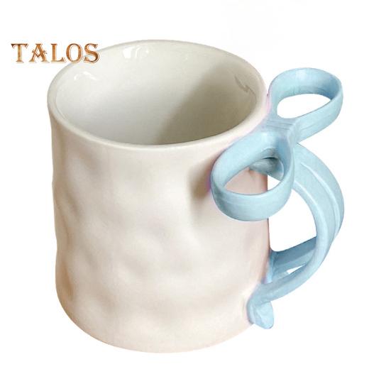 Керамическая кофейная кружка, элегантная чайная чашка для женщин, праздничная кружка с бантом и ручкой из ленты, кружка для горячих и холодных напитков, подарки на день рождения Святого Валентина