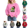 Kids' Fashion Loose-Fit Casual Long-Sleeve Christmas Print Oversized Crewneck Sweatshirt