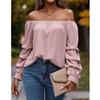 Women Pullovers Blouses and Shirts Ladies Autumn Winter Long Sleeve Off the Shoulder Shirt Tops