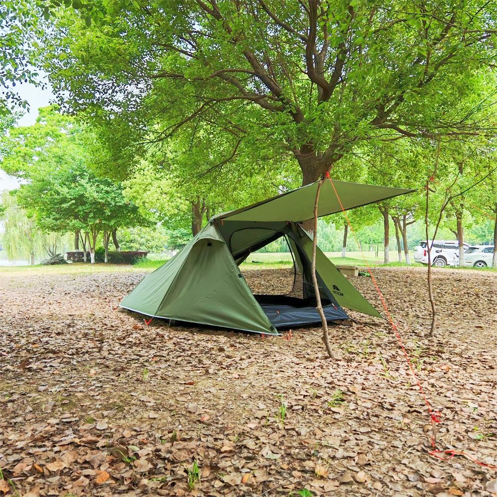 Двухслойные палатки для альпинизма, легкая палатка для кемпинга на 2 человека с алюминиевым столбом