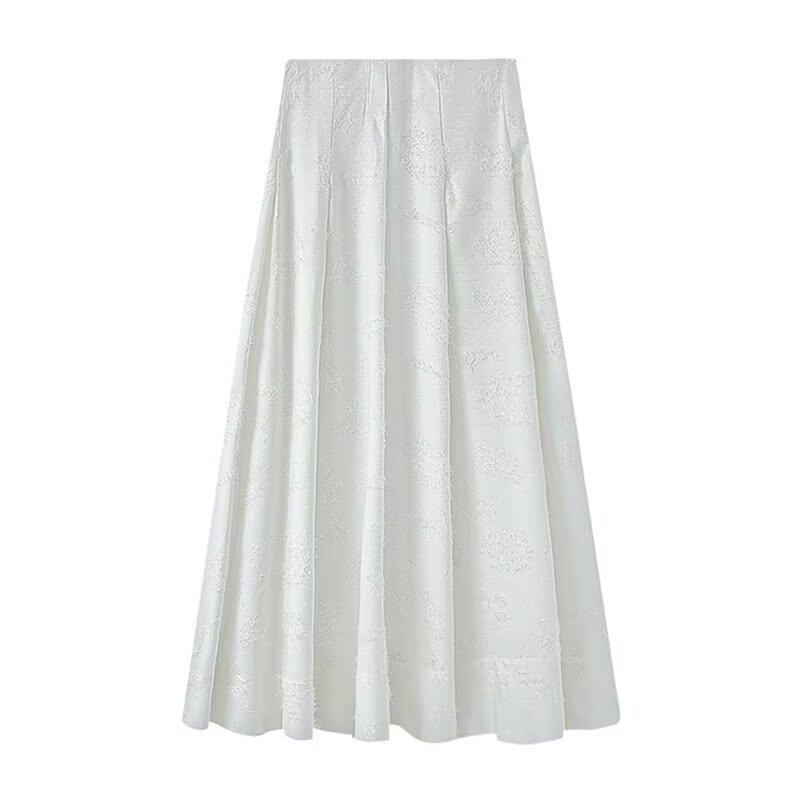 Комплект женской рубашки с кисточками из перьев и юбки миди в европейском и американском стиле