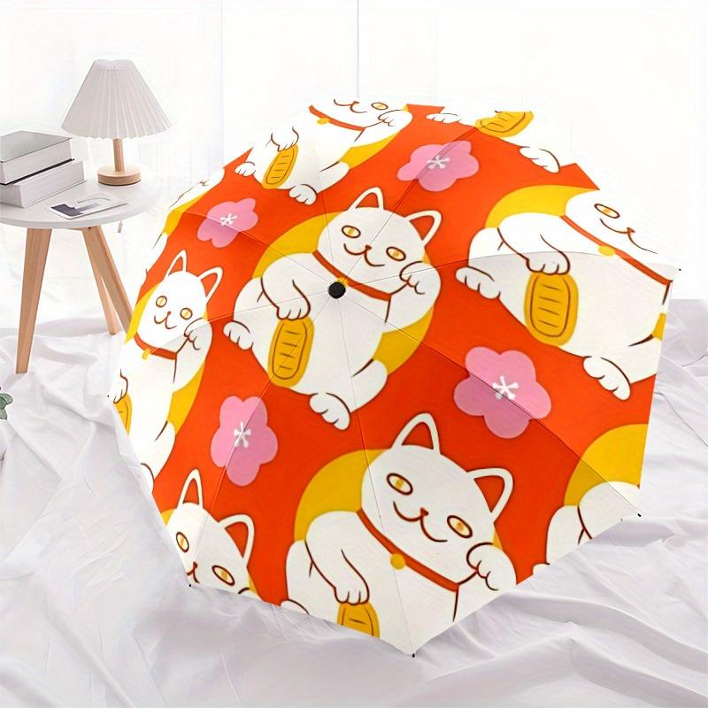 1pc Lucky CatAutomatic Open/close, All-Season Portable Folding Umbrella for Friends, Travel, Everyday, Events yy250806054