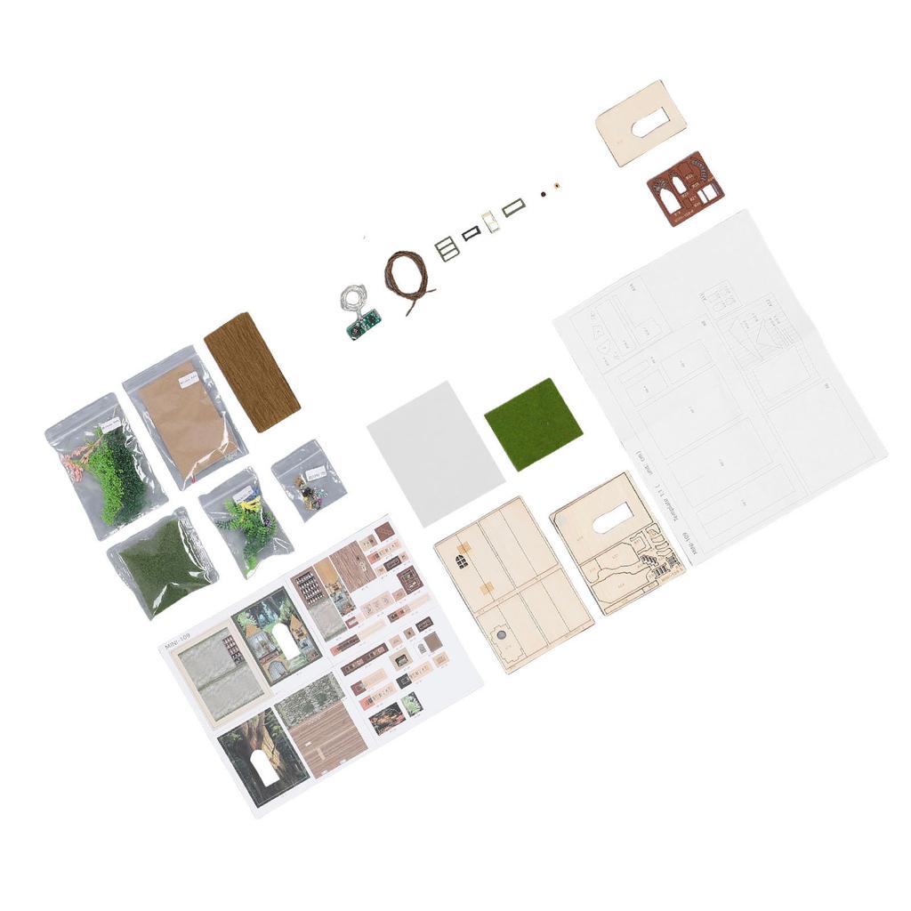 Набор для сборки дома своими руками со светодиодной лентой, открытый/закрытый, миниатюрный деревянный дом, набор для сборки, настольное украшение