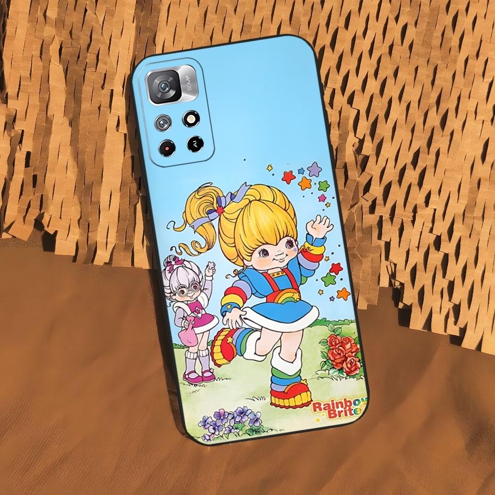 Cartoon R-Rainbow Brite Phone Case for Xiaomi 15 14 13 12 Mi 11 ultra Pro Lite Black Soft Silicone Cover