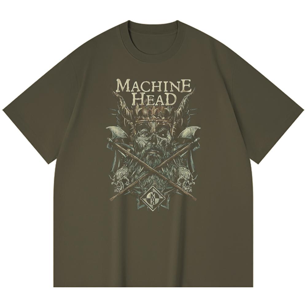Хлопковая футболка плотностью 230 г/м² 100% Хлопок Heavy Metal Футболка с принтом рок-группы Популярная музыка Унисекс Тяжелая хлопковая футболка