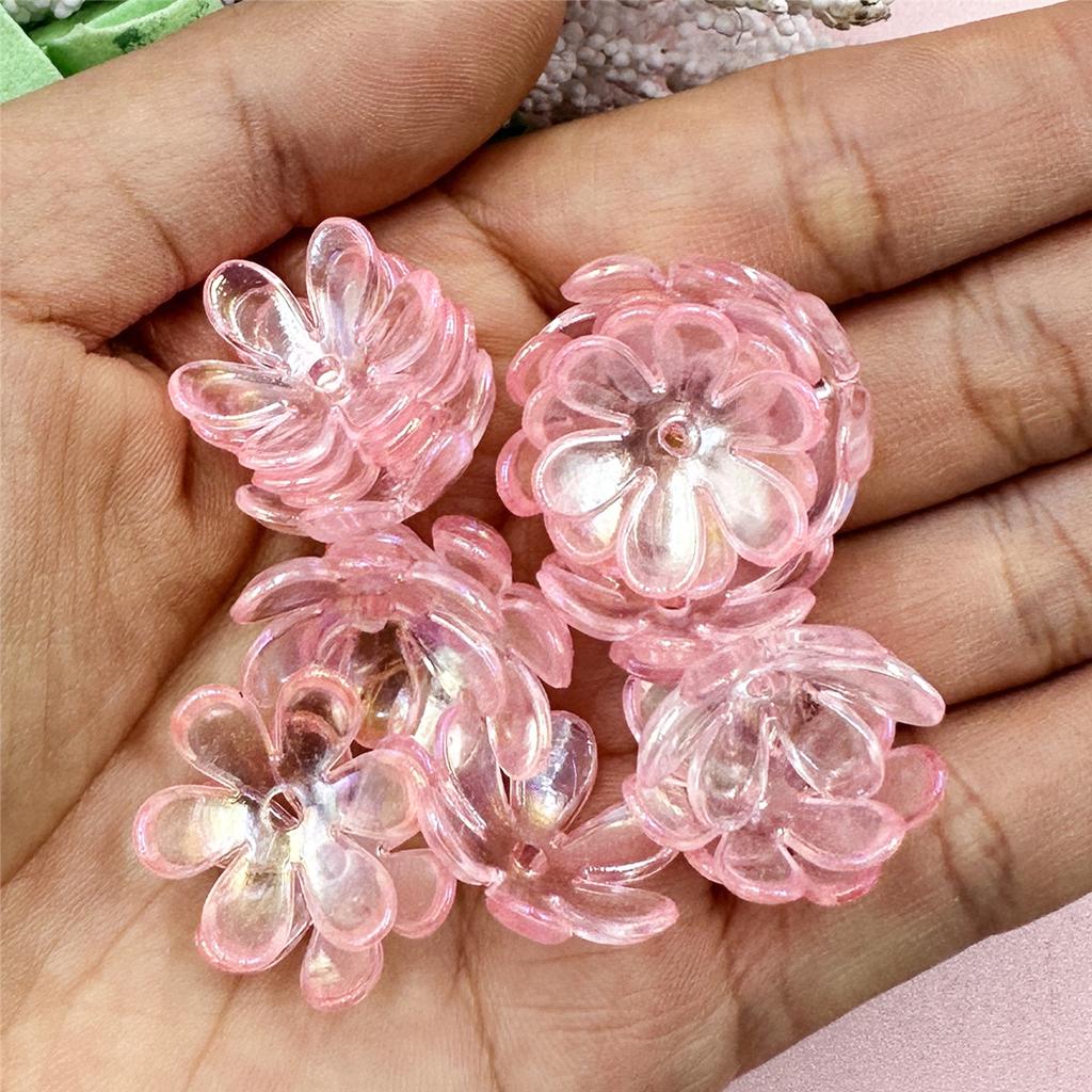 Сосуд для изготовления украшений для волос, модные аксессуары «сделай сам», материалы ручной работы, свободные бусины, 20 шт., 6 лепестков, цветок