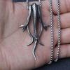 Ожерелье из титановой стали с подвеской в виде змеи, ожерелье в стиле ретро-рок