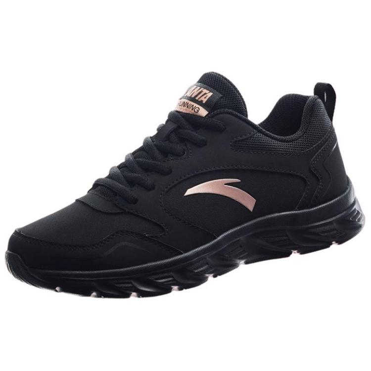 Anta Versatile Shock Absorbing Non-Slip Low-Top Running Shoes Women Sneaker Black 922355515-9