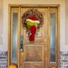 Christmas Decorate Thief Burlap Stealer Design Home Front Door Wreath Hoop Xmas Decor Santa Claus Christmas Tree Ornaments