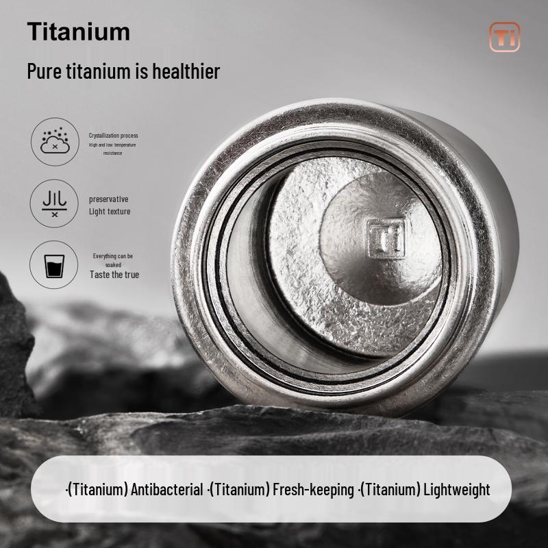 TAFUCO Бутылка из чистого титана с вакуумной изоляцией и ситечком для чая