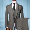 Men's Fashion Business Casual Slim Fit Wedding Business Suit Elegant Man Suit 6XL (Blazer+Vest+Pants)
