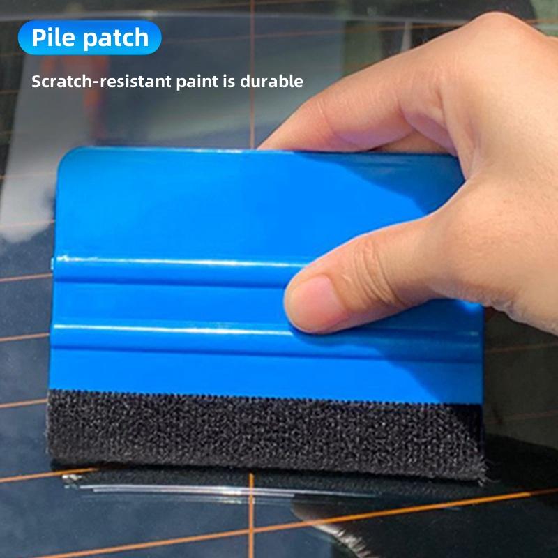 1/5 шт. наклейки для автомобиля пленка установка скребок винил карбоновый скребок с войлочным скребком инструмент для оклеивания автомобиля пленкой инструменты 10x7 см