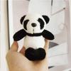 Adorable Panda Plush Keychain Fuzzy Mini Animal Doll Black Stuffed Toy