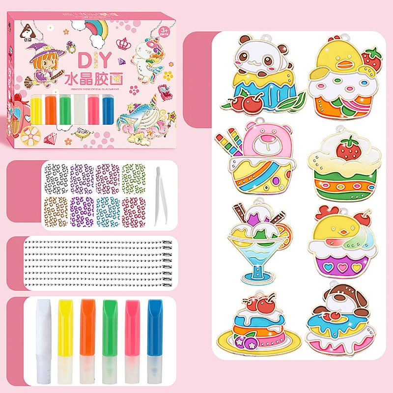 Клей без запекания, живопись, высушенные на воздухе, детские витражи своими руками, краски для изготовления брелоков, наклейки