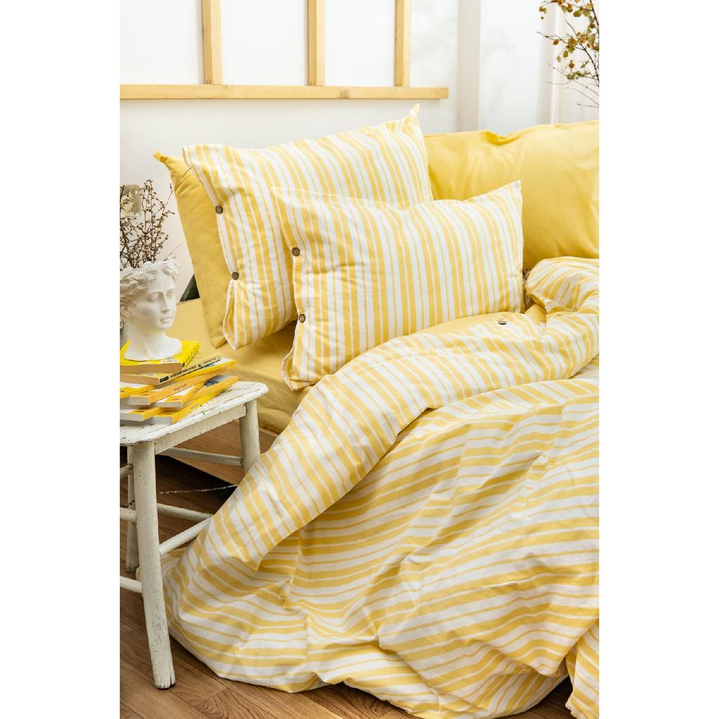 Комплект двойных пододеяльников Harmony Hues, окрашенный в пряже натурального цвета (эластичный лист)