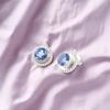 Natural Tanzanite Gemstone 925 Sterling Silver Jewelry Handmade Women Studs0.62" EE-125-8