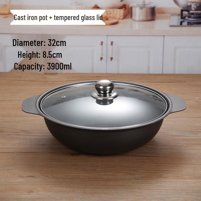 Глиняный горшок Huang Men Ji - Чугунный горшок для риса и курицы, Горшок для хрустящего риса, Жаропрочный хот-пот