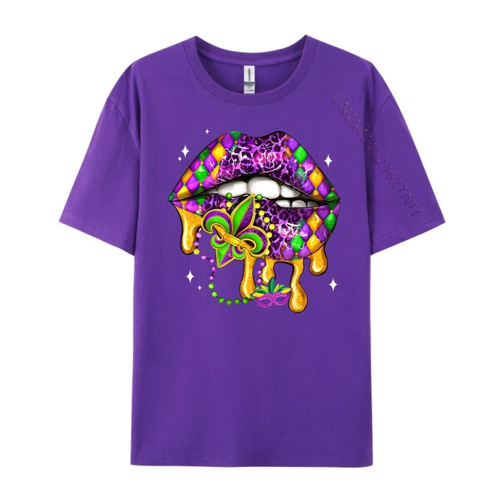 Mardi Gras Lip Women Costume Funny for Women Girl Funny T Shirts Men Original Mens TShirts Normal