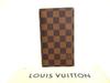 Authentic Damier Brown Leather Card Holder Notebook Cover #a903  Refurbished